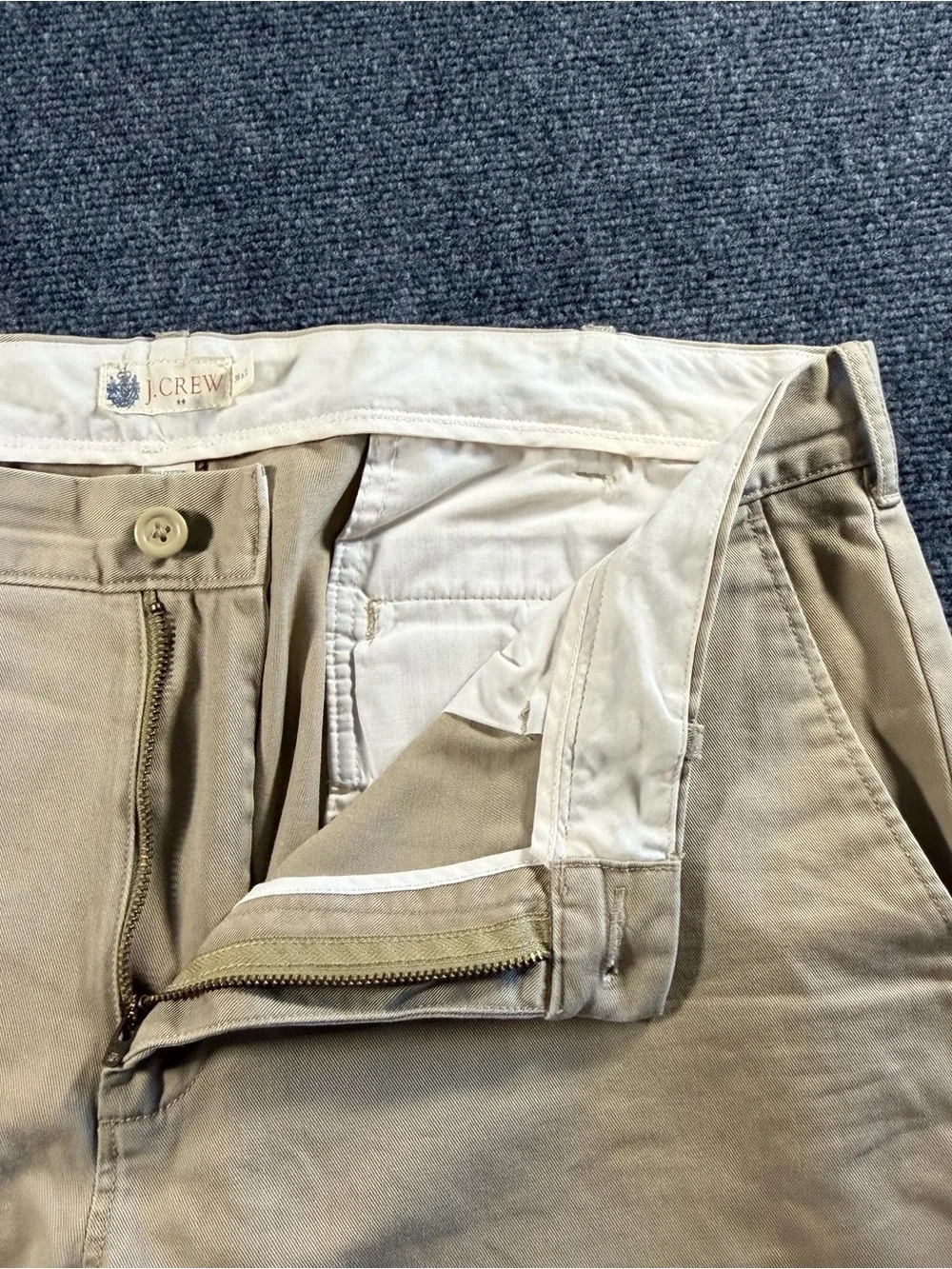 Vintage J.Crew Men's Classic Tan Flat Chino Pants 38x32 100% Cotton